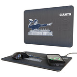 New York Giants 1960-1966 Historic Collection Linen 15-Watt Wireless Charger and Mouse Pad