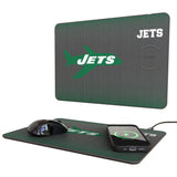 New York Jets 1963 Historic Collection Linen 15-Watt Wireless Charger and Mouse Pad