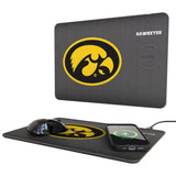 University of Iowa Hawkeyes Linen 15-Watt Wireless Charger and Mouse Pad