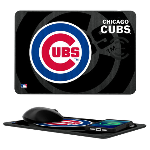 Chicago Cubs Tilt 15-Watt Wireless Charger and Mouse Pad-0