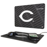 Cincinnati Reds Personalized Tilt 15-Watt Wireless Charger and Mouse Pad