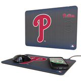 Philadelphia Phillies Linen 15-Watt Wireless Charger and Mouse Pad