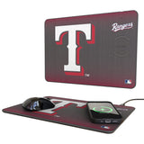 Texas Rangers Linen 15-Watt Wireless Charger and Mouse Pad