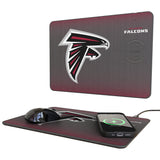 Atlanta Falcons Linen 15-Watt Wireless Charger and Mouse Pad