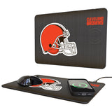 Cleveland Browns Linen 15-Watt Wireless Charger and Mouse Pad