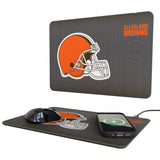 Cleveland Browns Linen 15-Watt Wireless Charger and Mouse Pad