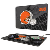 Cleveland Browns Monocolor Tilt 15-Watt Wireless Charger and Mouse Pad