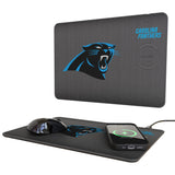 Carolina Panthers Linen 15-Watt Wireless Charger and Mouse Pad