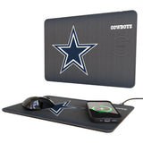 Dallas Cowboys Linen 15-Watt Wireless Charger and Mouse Pad