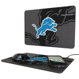 Detroit Lions Personalized Tilt 15-Watt Wireless Charger and Mouse Pad