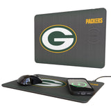 Green Bay Packers Linen 15-Watt Wireless Charger and Mouse Pad