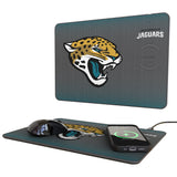 Jacksonville Jaguars Linen 15-Watt Wireless Charger and Mouse Pad