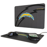 Los Angeles Chargers Personalized Tilt 15-Watt Wireless Charger and Mouse Pad