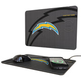Los Angeles Chargers Personalized Tilt 15-Watt Wireless Charger and Mouse Pad