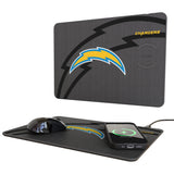 Los Angeles Chargers Monocolor Tilt 15-Watt Wireless Charger and Mouse Pad