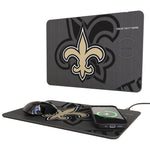 New Orleans Saints Personalized Tilt 15-Watt Wireless Charger and Mouse Pad