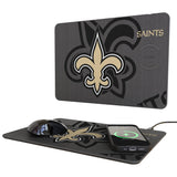 New Orleans Saints Monocolor Tilt 15-Watt Wireless Charger and Mouse Pad