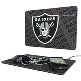 Las Vegas Raiders Personalized Tilt 15-Watt Wireless Charger and Mouse Pad