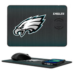 Philadelphia Eagles Linen 15-Watt Wireless Charger and Mouse Pad-0