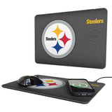 Pittsburgh Steelers Linen 15-Watt Wireless Charger and Mouse Pad