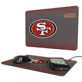 San Francisco 49ers Linen 15-Watt Wireless Charger and Mouse Pad