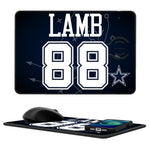 CeeDee Lamb Dallas Cowboys 88 Ready 15-Watt Wireless Charger and Mouse Pad