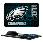 Philadelphia Eagles 2025 Super Bowl 15-Watt Wireless Charger and Mouse Pad