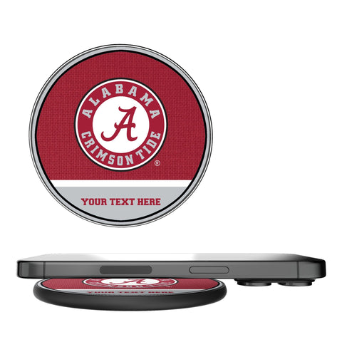 University of Alabama Crimson Tide Personalized Endzone Solid 15-Watt Wireless Charger