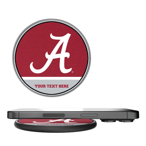 University of Alabama Crimson Tide Script A Personalized Endzone Solid 15-Watt Wireless Charger