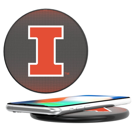 Illinois Fighting Illini Linen 15-Watt Wireless Charger-0