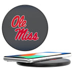 Mississippi Ole Miss Rebels Linen 15-Watt Wireless Charger-0