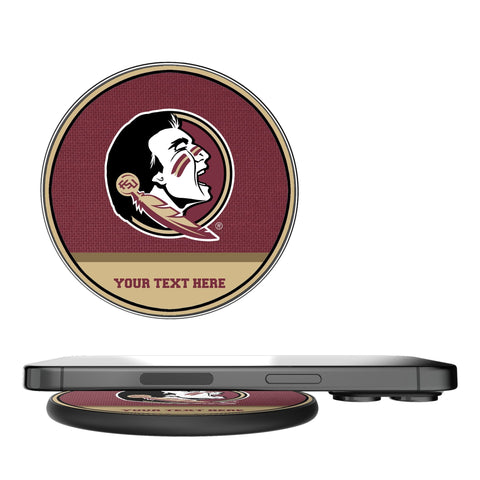 Florida State University Seminoles Personalized Endzone Solid 15-Watt Wireless Charger
