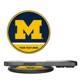 University of Michigan Wolverines Personalized Endzone Solid 15-Watt Wireless Charger