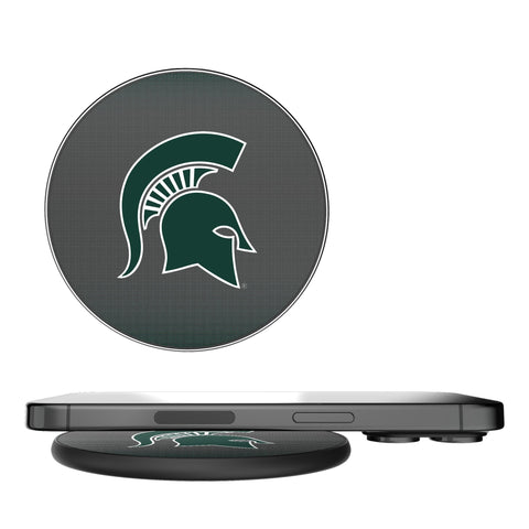 Michigan State University Spartans Linen 15-Watt Wireless Charger
