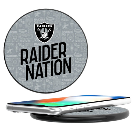 Las Vegas Raiders 2024 Illustrated Limited Edition 15-Watt Wireless Charger-0