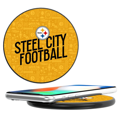 Pittsburgh Steelers 2024 Illustrated Limited Edition 15-Watt Wireless Charger-0