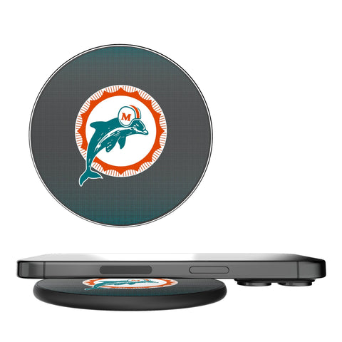 Miami Dolphins 1966-1973 Historic Collection Linen 15-Watt Wireless Charger