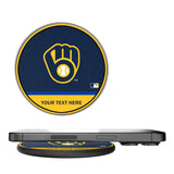 Milwaukee Brewers Personalized Endzone Solid 15-Watt Wireless Charger