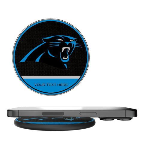 Carolina Panthers Personalized Endzone Solid 15-Watt Wireless Charger