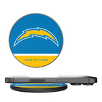 Los Angeles Chargers Personalized Endzone Solid 15-Watt Wireless Charger