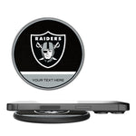 Las Vegas Raiders Personalized Endzone Solid 15-Watt Wireless Charger