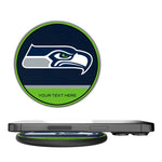 Seattle Seahawks Personalized Endzone Solid 15-Watt Wireless Charger