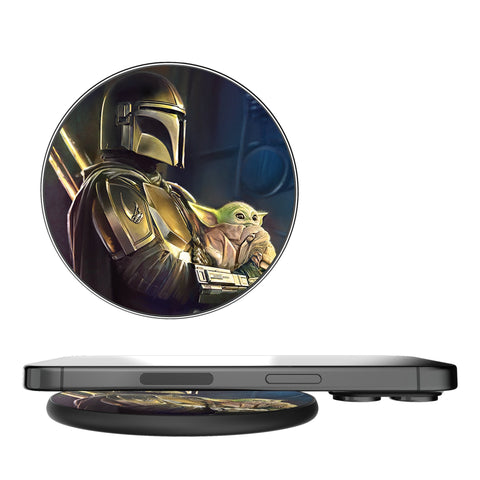 Star Wars: The Mandalorian Din Djarin Portrait 15-Watt Wireless Charger