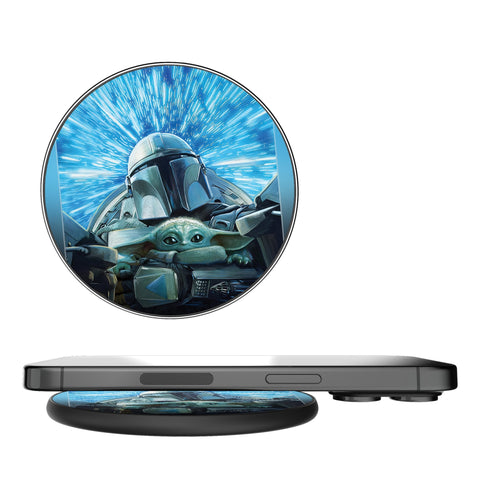 Star Wars: The Mandalorian Grogu and Din Djarin Portrait 15-Watt Wireless Charger