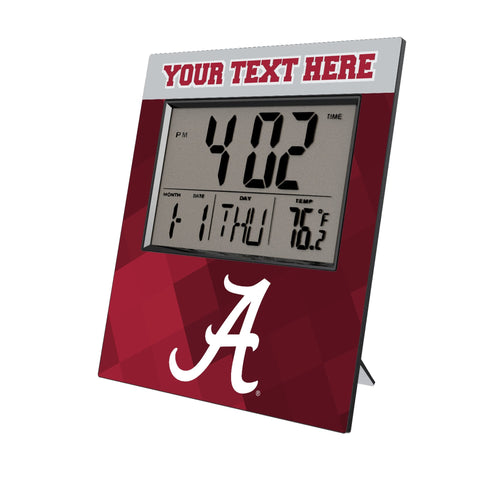 University of Alabama Crimson Tide Script A Personalized Color Block Wall Clock