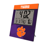 Clemson Tigers Color Block Wall Clock-0