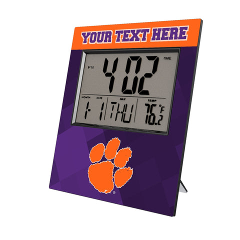 Clemson University Tigers Personalized Color Block Wall Clock