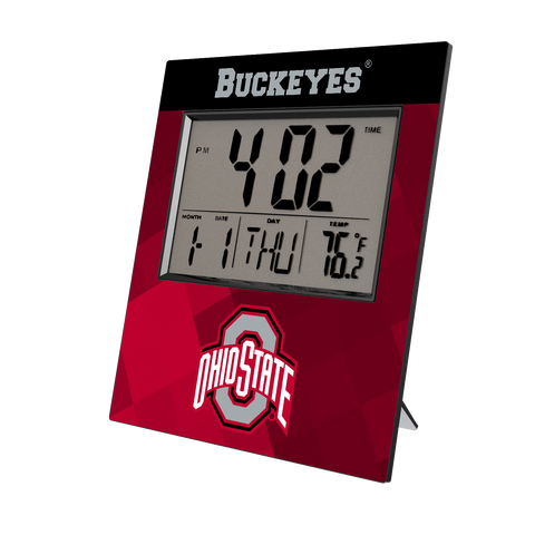 Ohio State Buckeyes Color Block Wall Clock-0