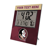 Florida State University Seminoles Personalized Color Block Wall Clock