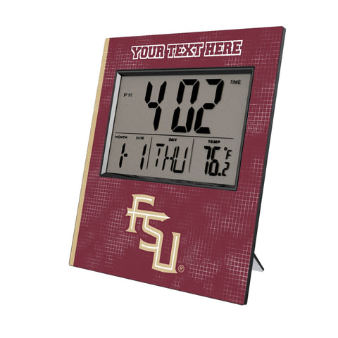 Florida State University Seminoles Athletic Wordmark Personalized Hatch Wall Clock
